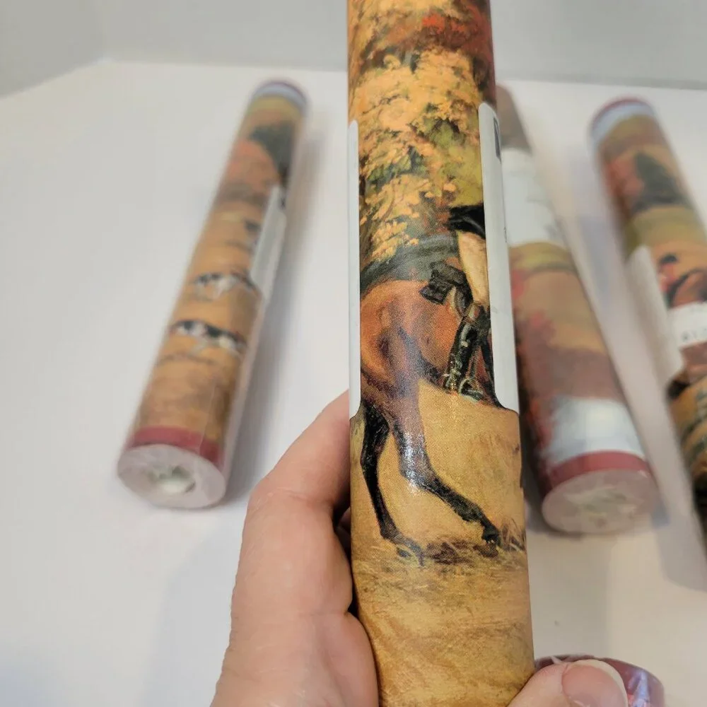 Vintage Horse Equestrian Jumper Wallpaper Border Lot of 6 5 Yards Each Roll NEW